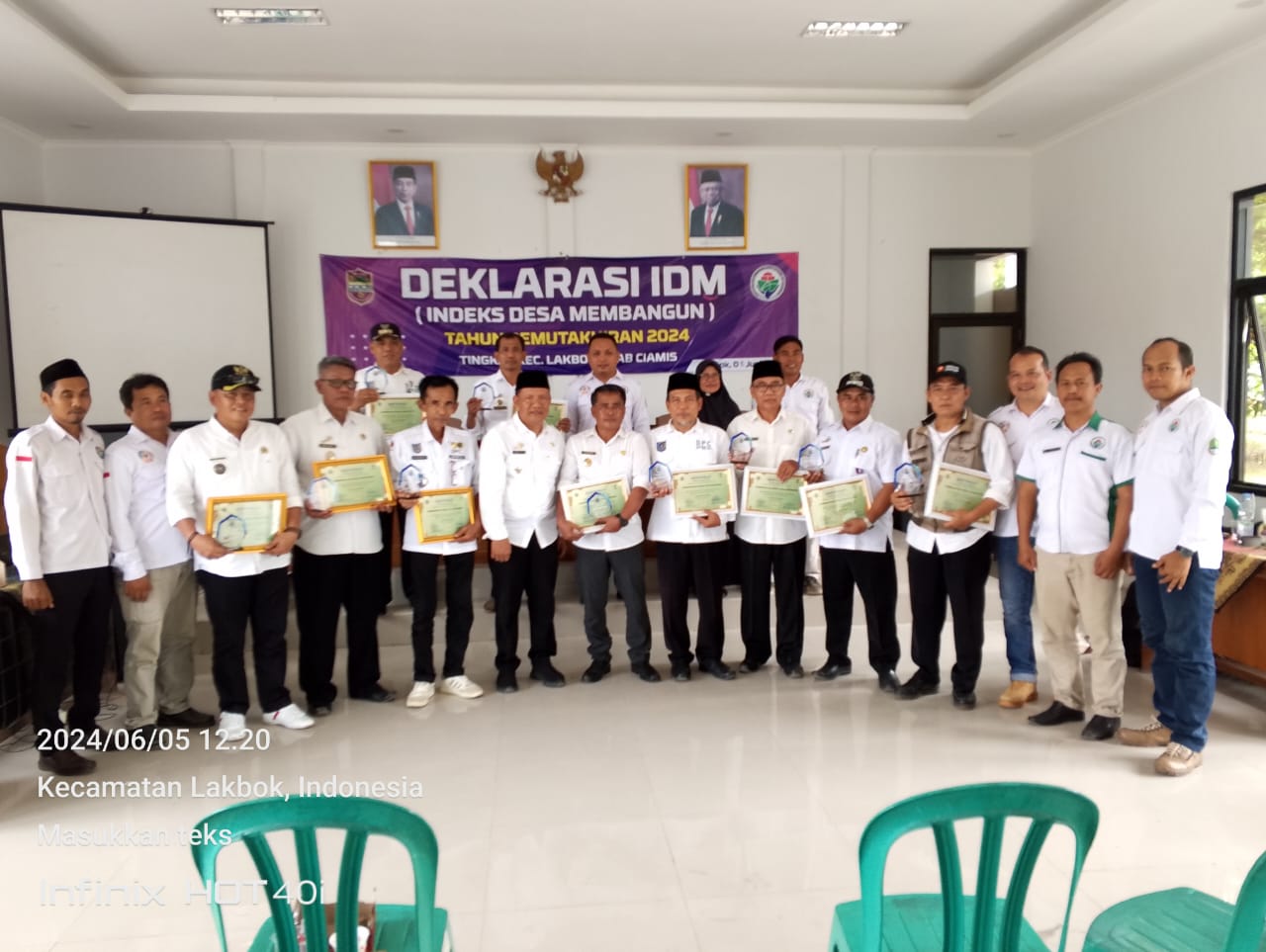 DEKLARASI IDM ( INDEKS DESA MEMBANGUN ) TINGKAT KECAMATAN LAKBOK TAHUN PEMUTAKHIRAN 2024